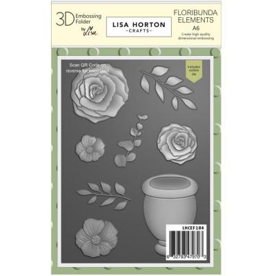 Lisa Horton Crafts 3D Embossing Folder and Die - Bouquet Builder - Floribunda Elements